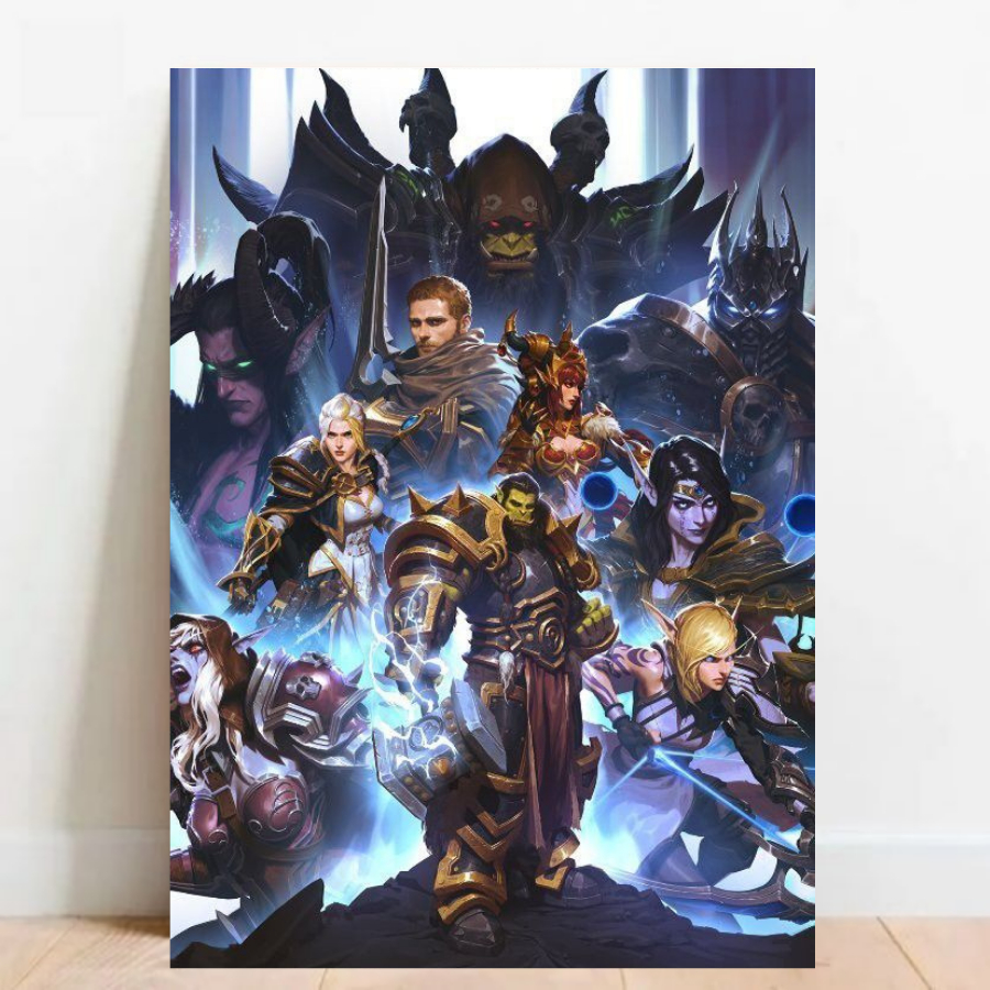 Quadro Placas Decorativas geek World of Warcraft Games Artes animes 06