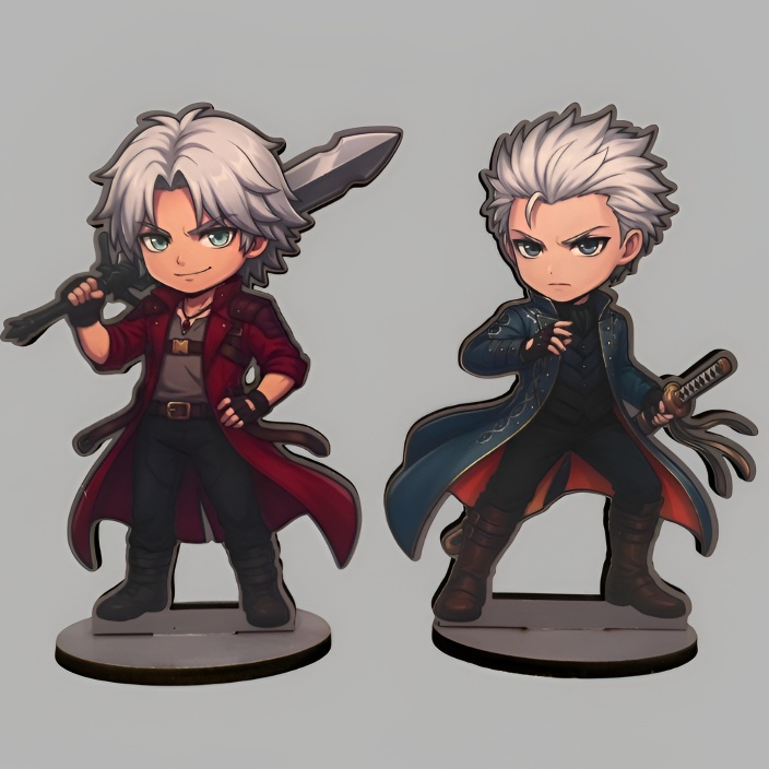Totem devil may cry dmc anime games dante vergil sparda lady netflix decoração display de mesa