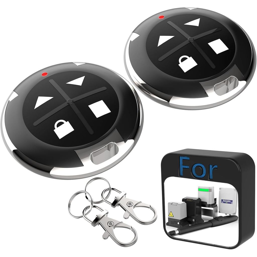 Blütezeit Remote Control for MS600/MS650 Swing Gate Openers, 433MHz 4-Button Keychain Gate Operator Transmitter (Compati