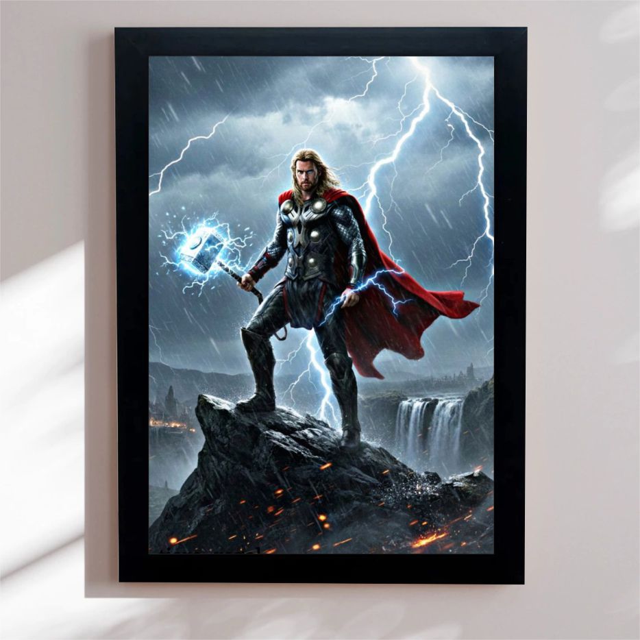 Quadro Decorativo THOR com Moldura e Proteção frontal 21x30cm