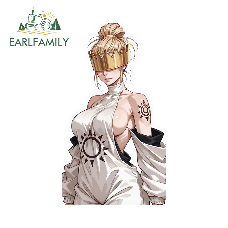 EARLFAMILY Anime Menina Adesivos De Carro Capacete Da Motocicleta Geladeira Portátil À Prova Dwaterproof Água DIY Decalq
