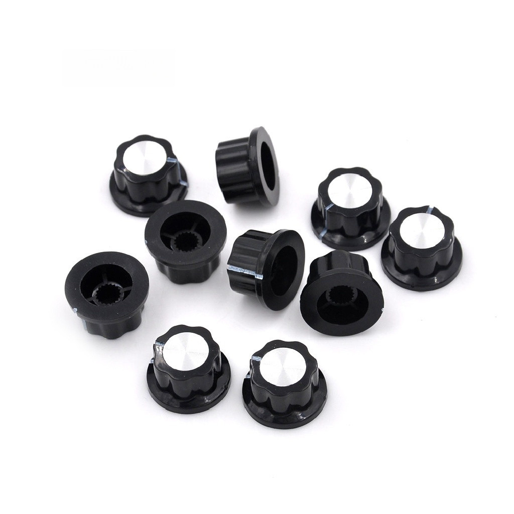 10 Pcs Potentiometer Knob Rotary Control Turning Bakelite Hole Dia 6mm Popular goods