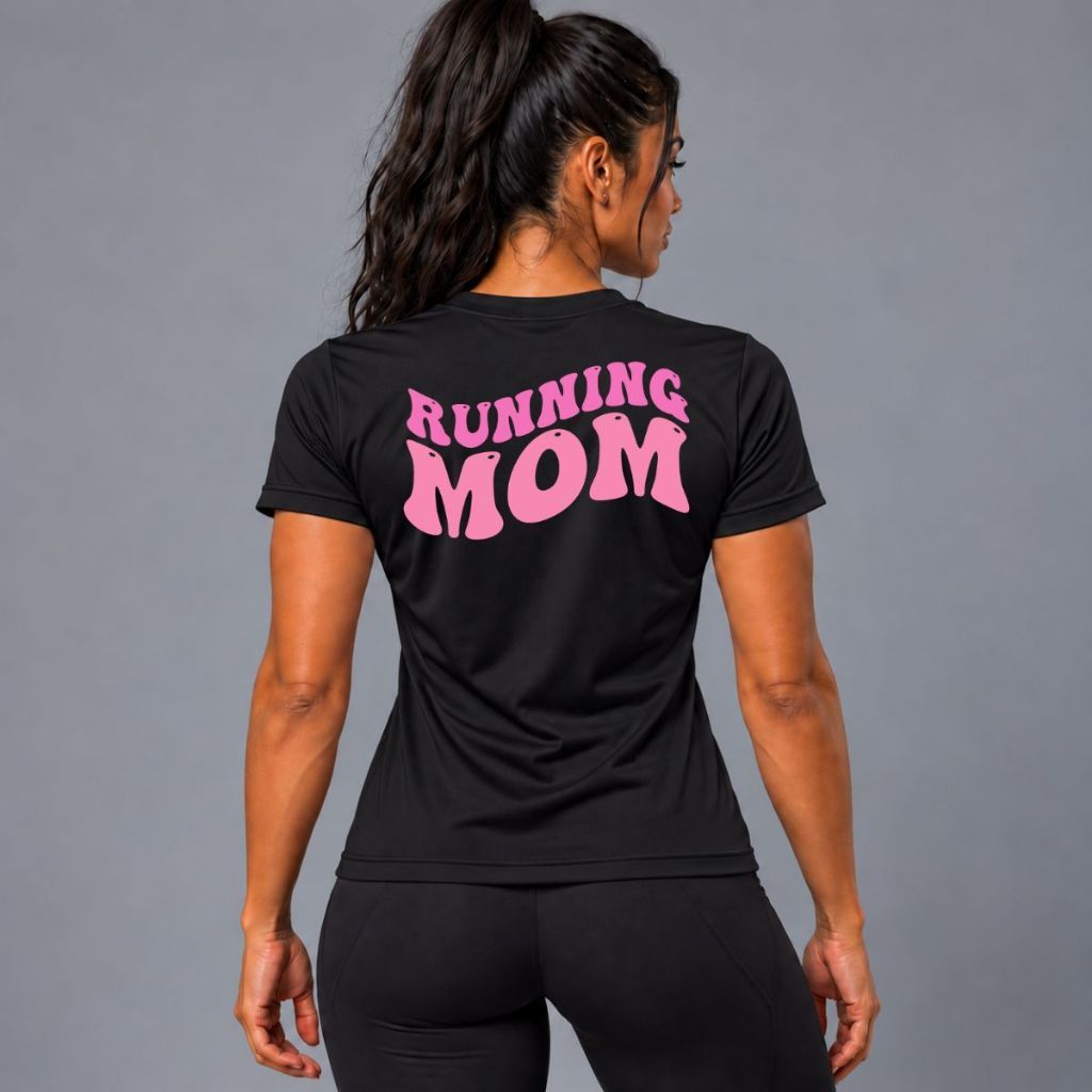 Camiseta Dryfit Feminina BabyLook Running Mom Academia Fitness Esportiva Premium