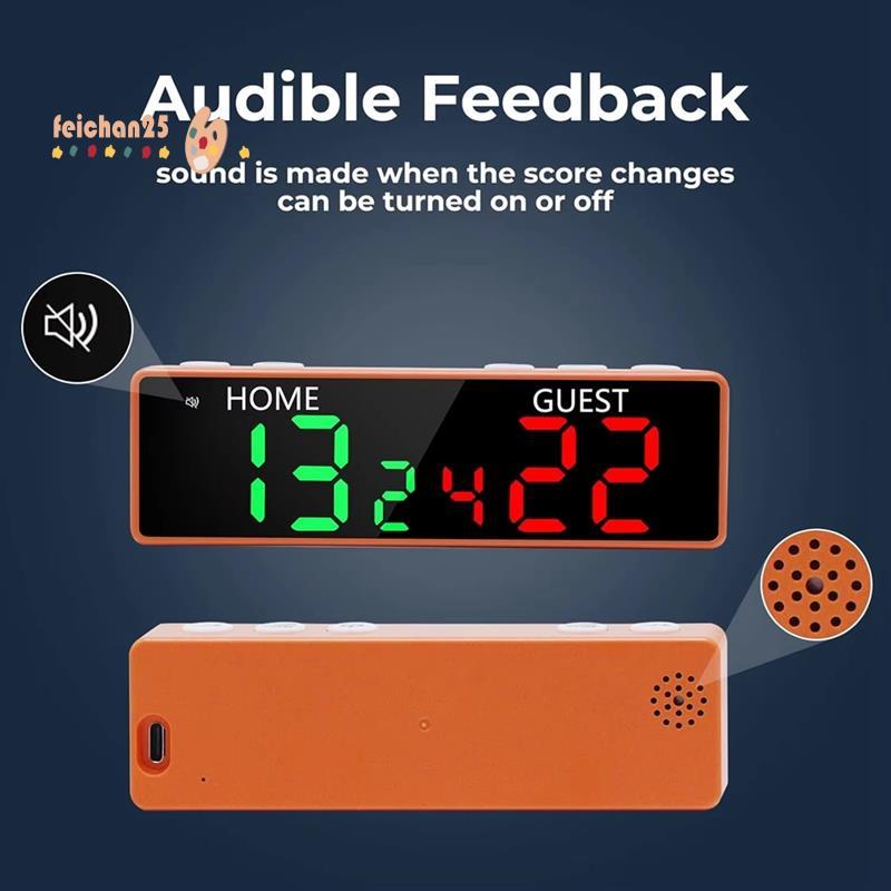 [Fast F] Placar Digital Com Display De 6 Dígitos Eletrônico Sem Fio Portátil Campainha Para Basquete Cornhole