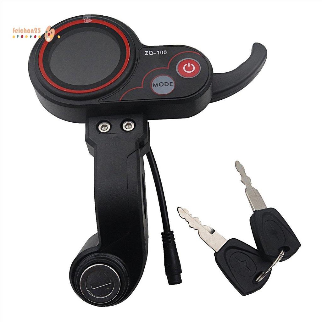 [Fast F] Display LCD ZQ-100 De Scooter Elétrico Com Instrumento De Travamento Acessórios De Painel Peças De Kickscooter