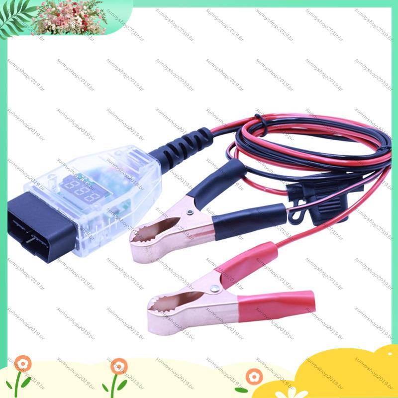 [Bestseller S] OBD Car ECU Memory Saver Cable Com 2 Clipes , Kit De Substituição De Conector De Bateria Display Digital