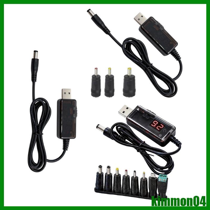 kim DC5V Para USB 9V 12V Alimentação Ajustável Display Pequenas Eletrônicos Luzes LED Mesa Armazenamento