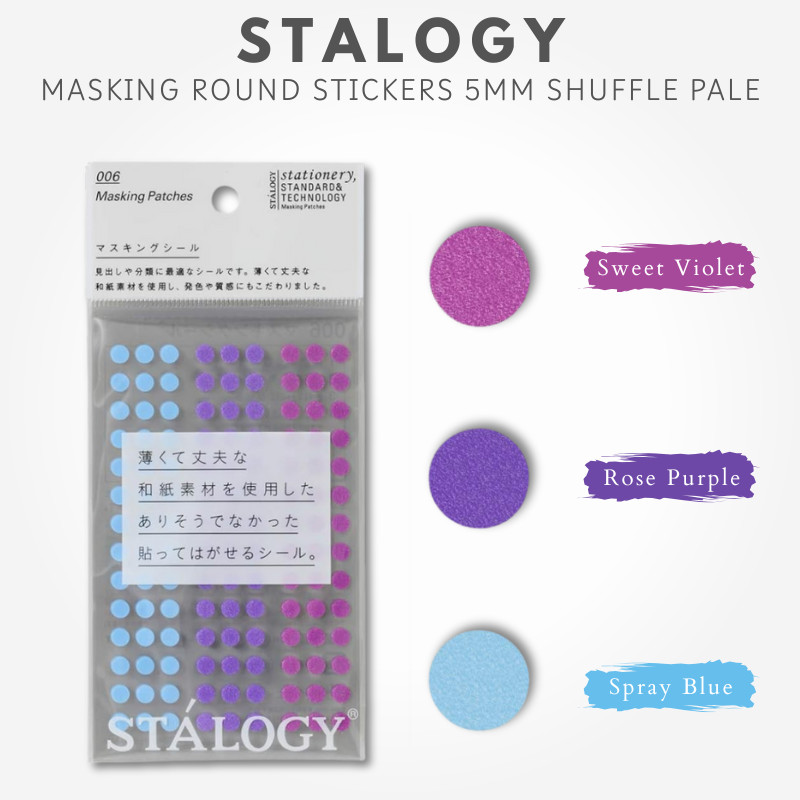 NITOMS STALOGY Masking Round Stickers 5mm Shuffle Pale S2206