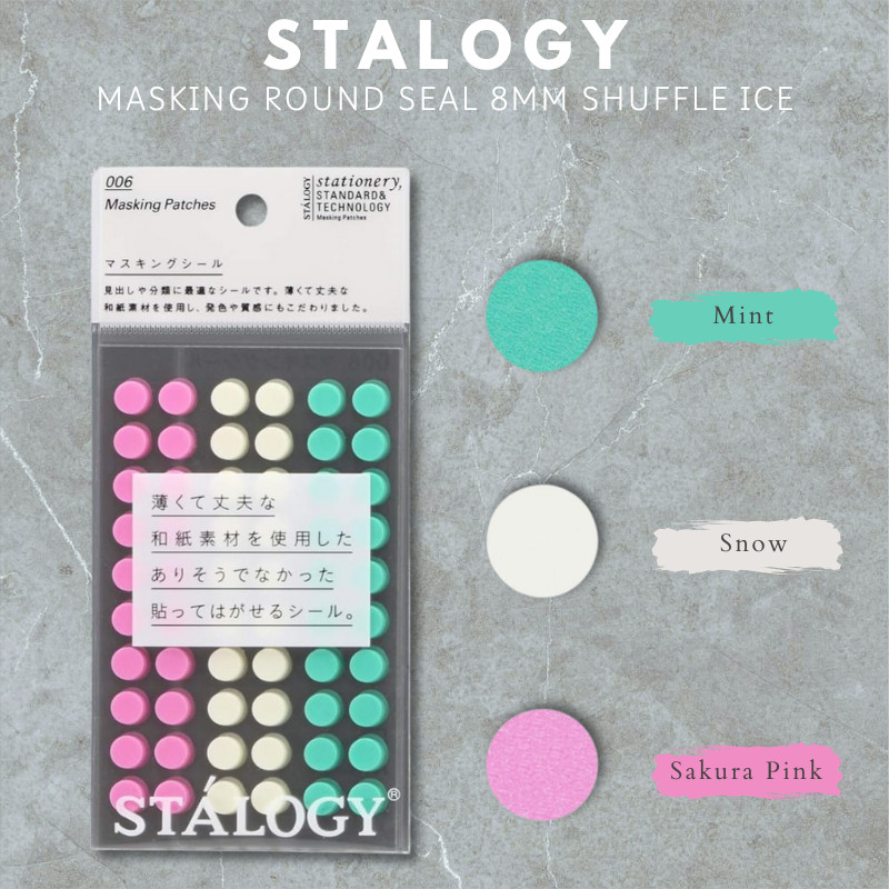 NITOMS STALOGY Masking Round Seal 8mm Shuffle Ice S2226