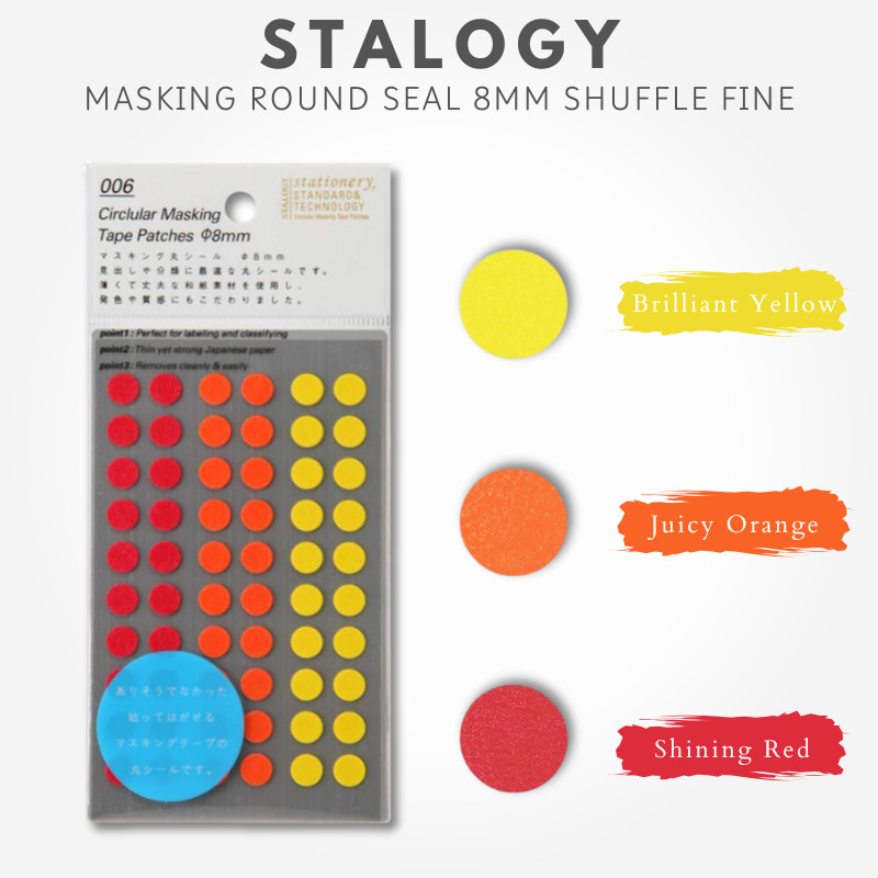 NITOMS STALOGY Masking Round Seal 8mm Shuffle Fine S2200