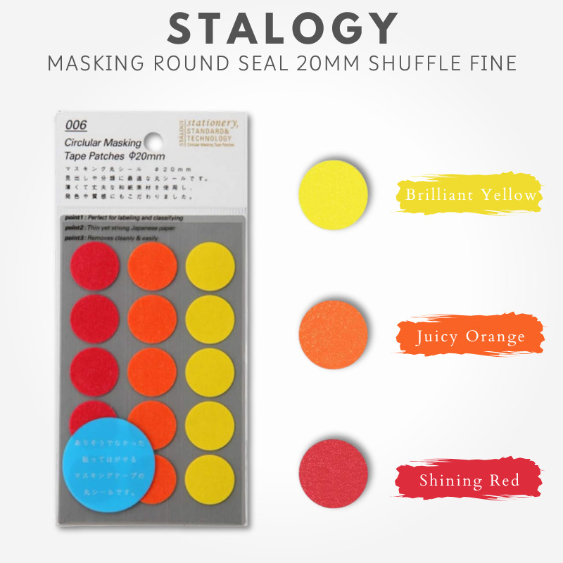 NITOMS STALOGY Masking Round Seal 20mm Shuffle Fine S2220