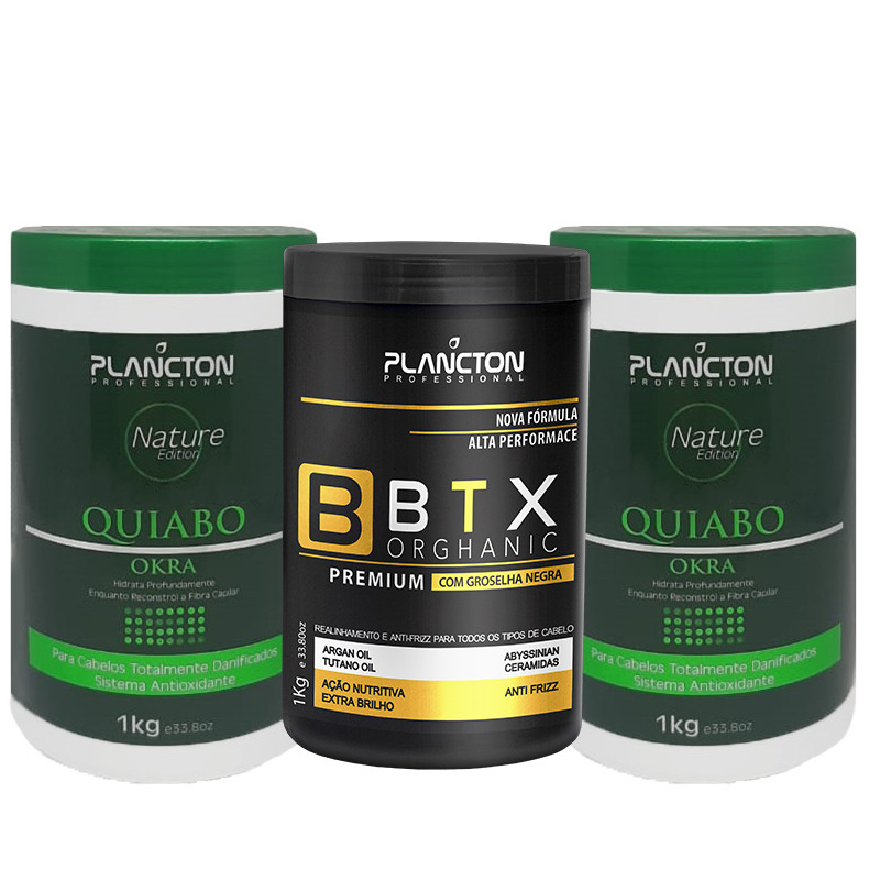 1 Btx Premium 1kg + 2 Máscaras Quiabo 1kg - Plancton Professional