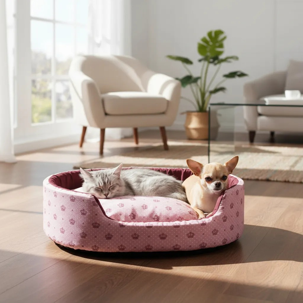 Cama para cachorros Redonda premium super macia e fofinha para cães e gatos, estilo ninho com borda alta, enchimento bom
