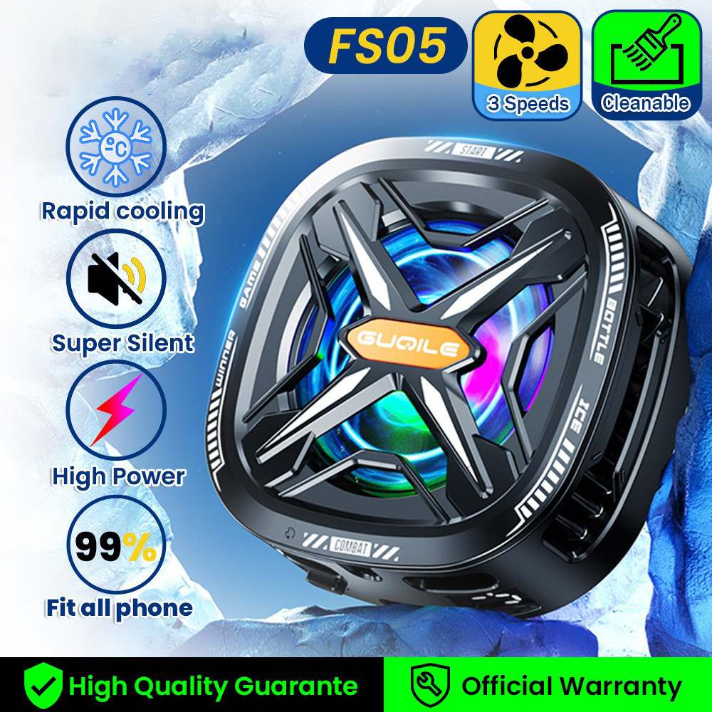 FS05 Cooler para celular Gamer Ventilador De Telefone RGB Portátil Móvel Leve