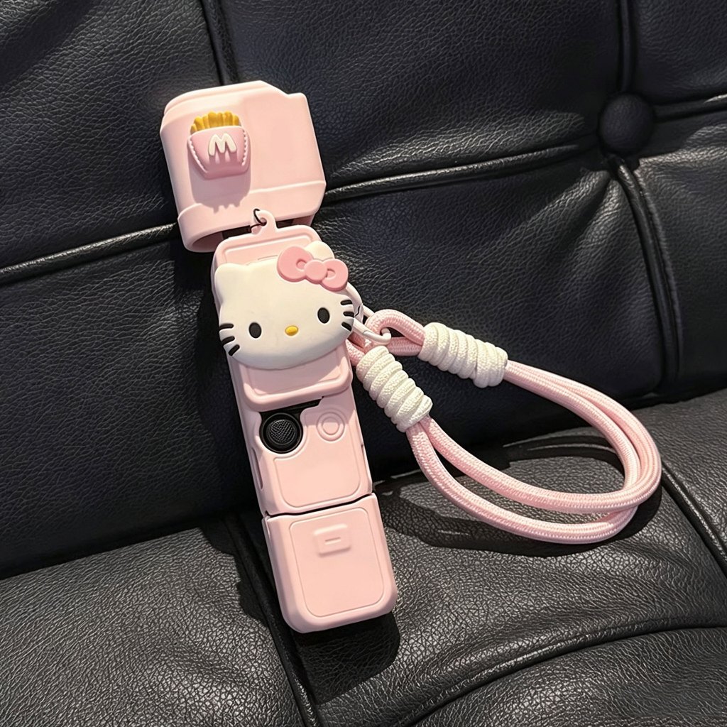 Capa Hello Kitty DJI Pocket 3 , Protetora De Silicone Fofa Macia Anti-Queda , Acessório De Câmera Kawaii