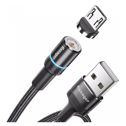 Cabo carregador Micro-usb Essager Magnético Arredondado 2m 3a