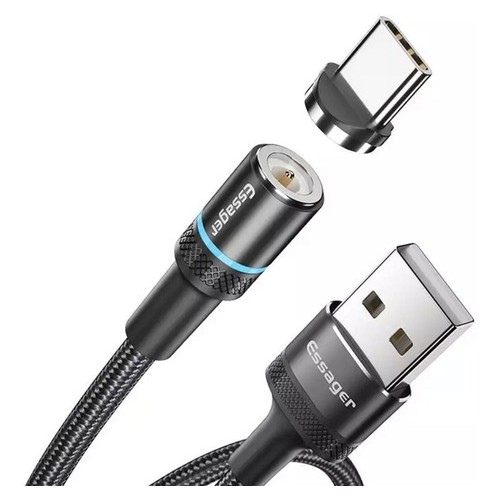 Cabo carregador Type-c Essager Magnético Arredondado 2m 3a