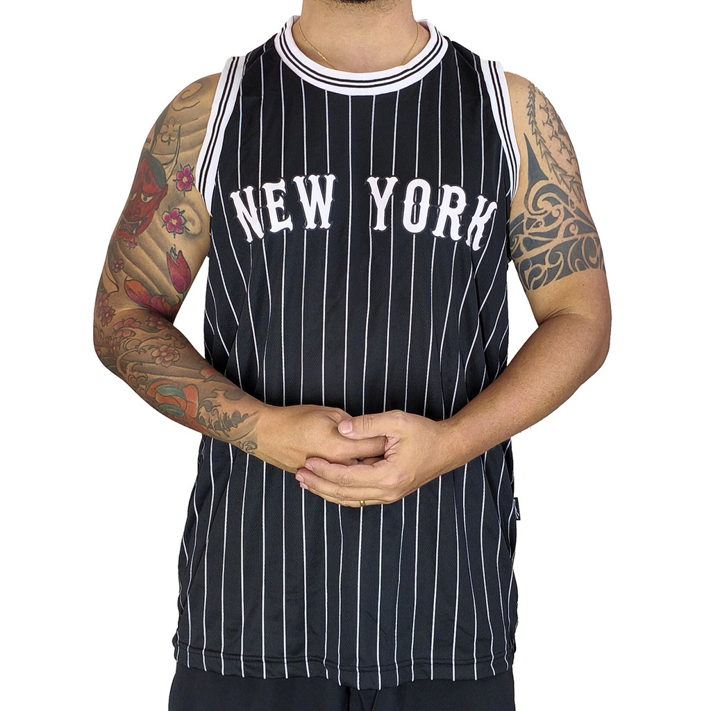 Regata Basquete M10 Classic New York Listrada Preto