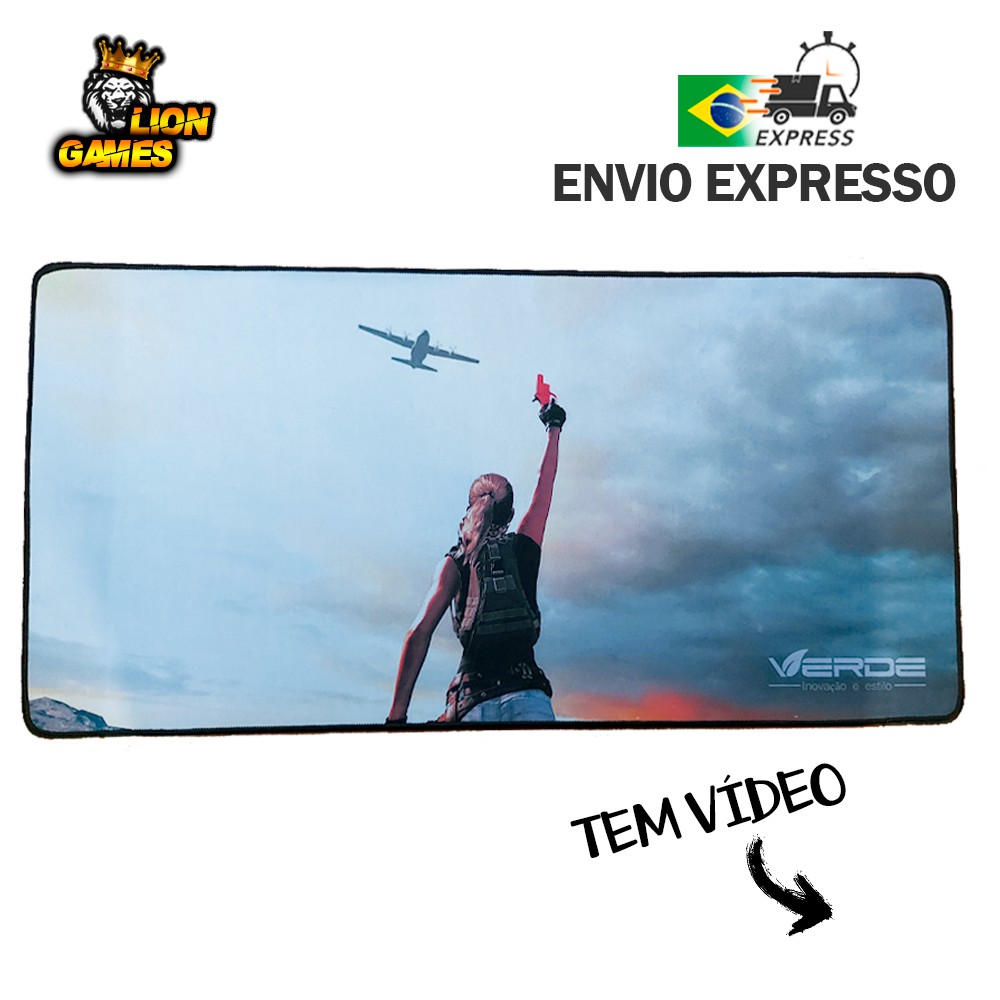 Mouse Pad Gaming Largo Grande Barato 70x35 Borda Costurada PUBG Mousepad Gamer - cabe teclado e mouse nylon Antiderrapante Exbom sintético precisão borracha durabilidade
