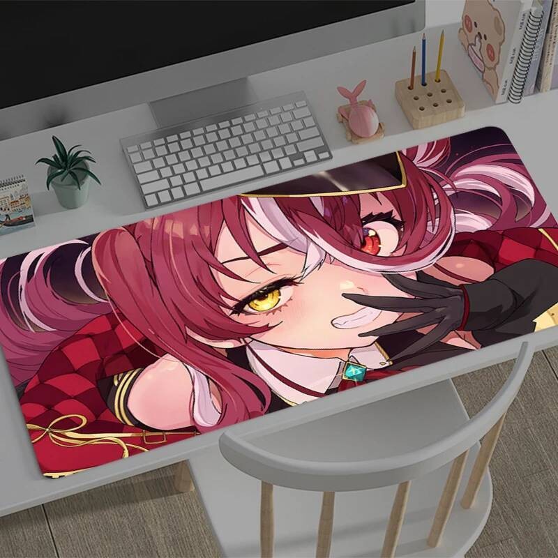 Gaming Mouse Pad Hololive Houshou Marinho Gamer Acessórios Do Computador Tapete De Teclado Mousepad Empresa Portátil Mes