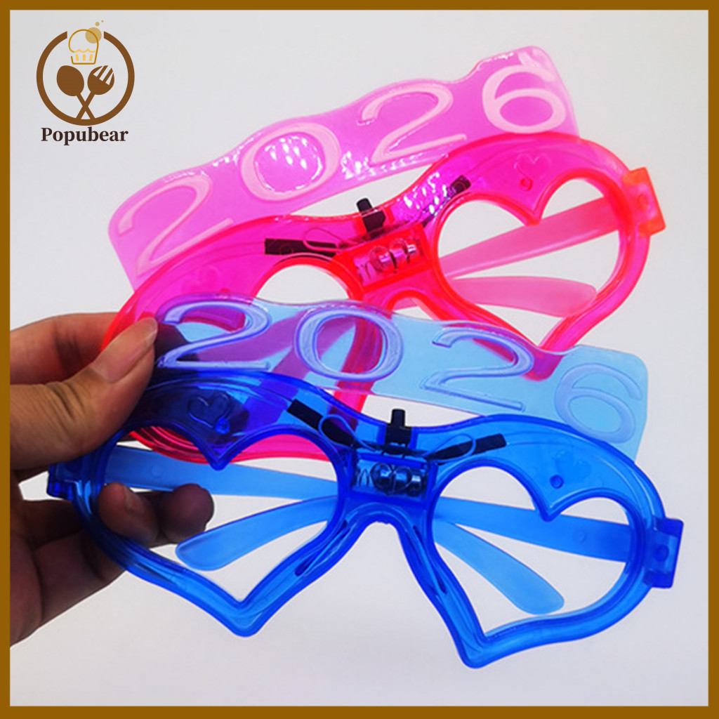 Led Light-up Eyewear Fun Sunglass Lights Light Up Heart Sunglasses Glow in the Dark Party Glasses for Concerts Nightclub