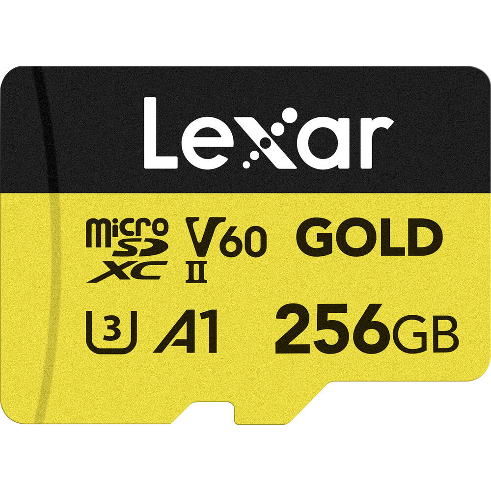 Cartão MicroSDXC 256GB Lexar Gold 4K 280Mb/s UHS-II / V60 / U3 / A1 / Classe 10
