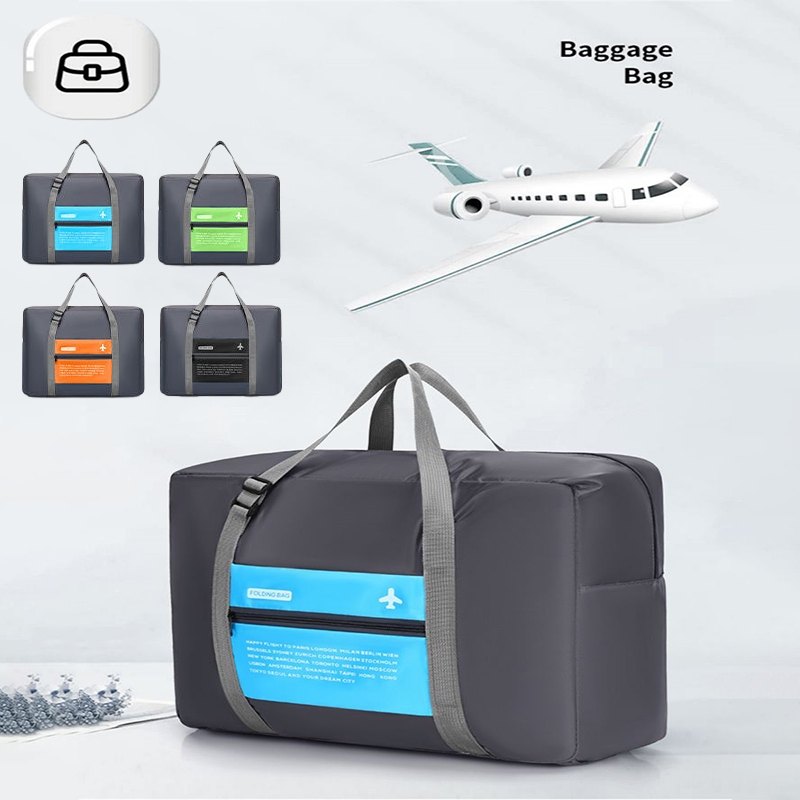 Bolsa para Viagem de Avião Dobrável Impermeável - Grande Capacidade Leve com Divisórias