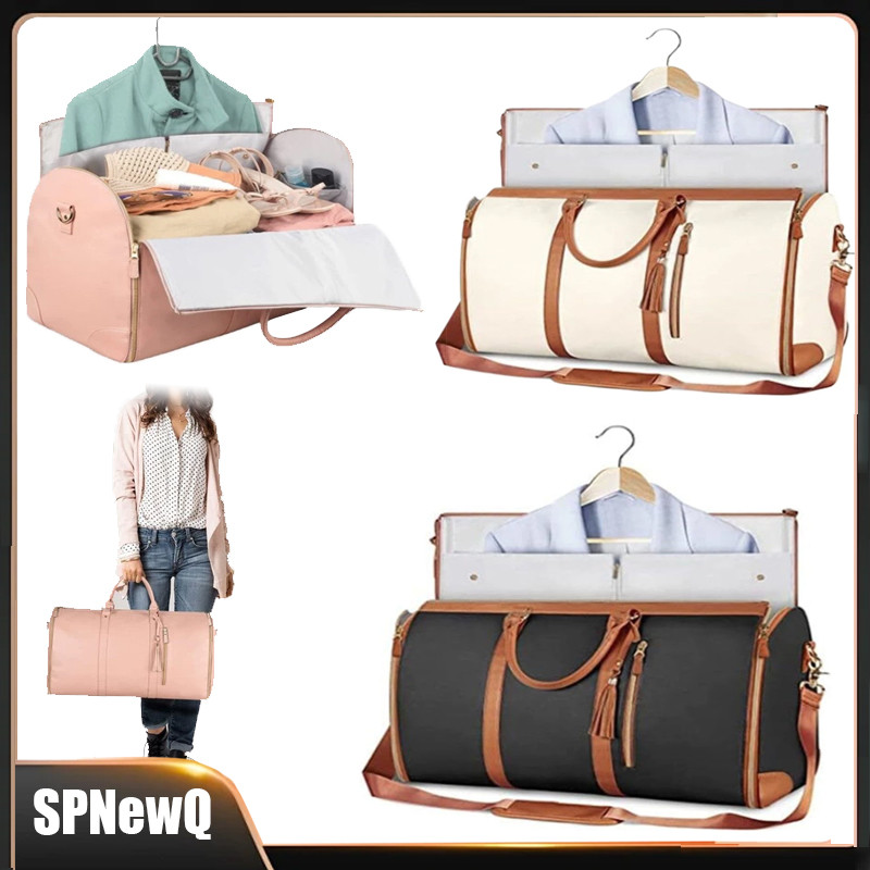 Bolsa De Roupas Dobrável Para Viagens Saco Esportivo Reutilizável De Alta Capacidade De Couro Multifuncional Bolsa