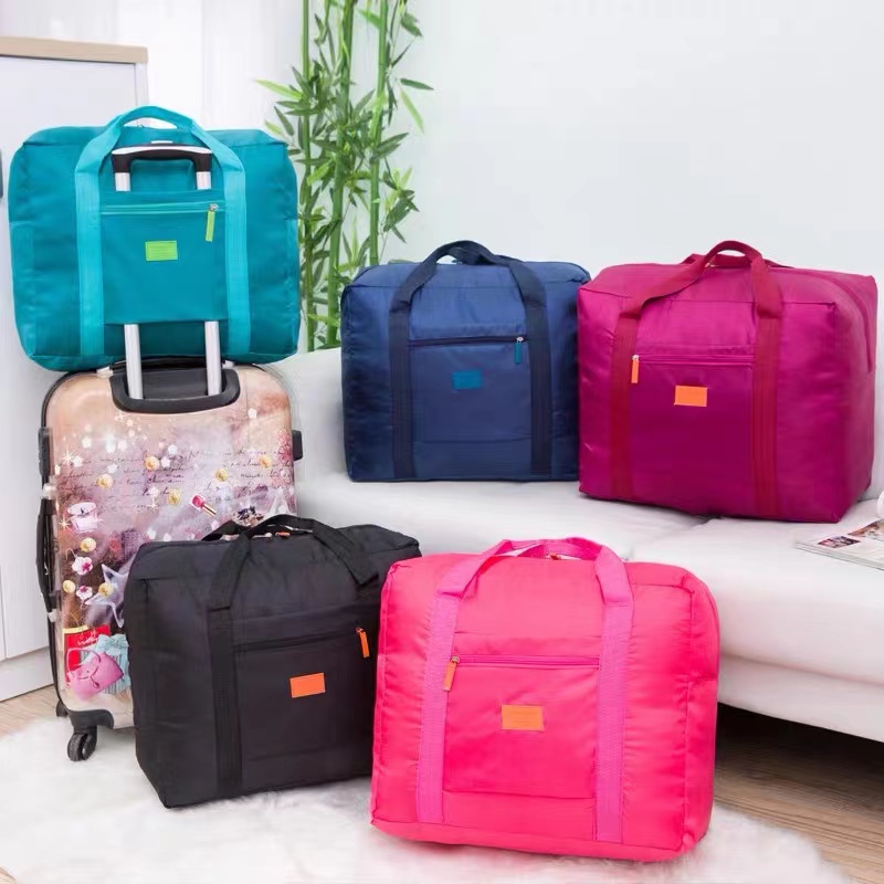 Bolsa mala para viagem dobrável impermeável com grande capacidade e alça