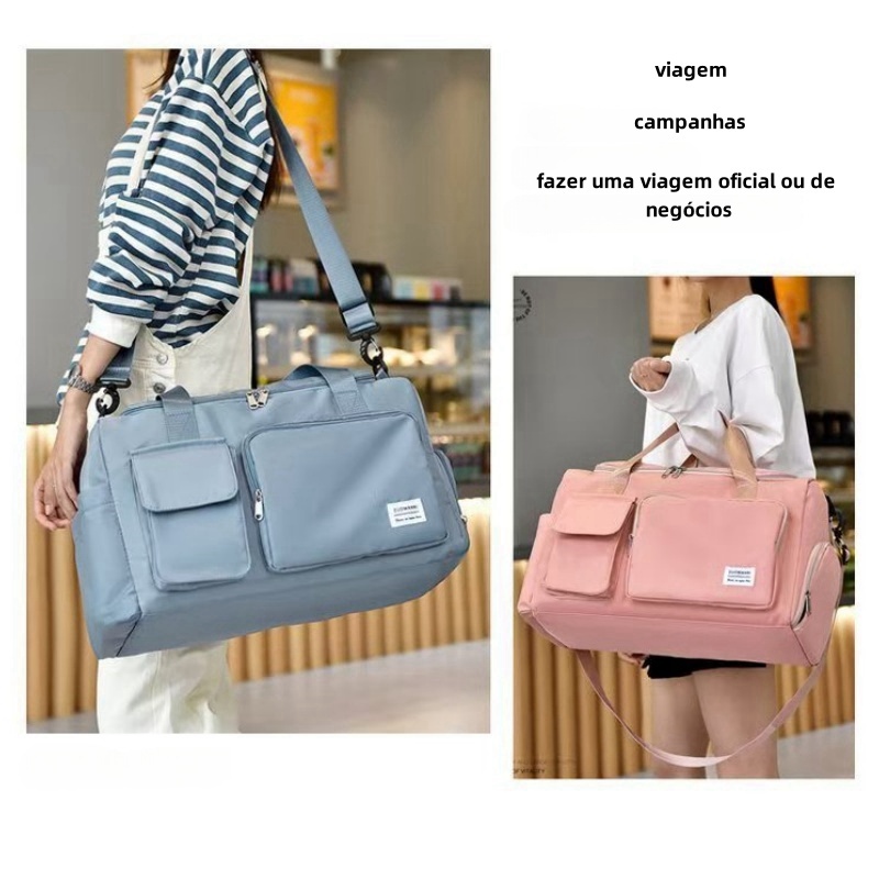 Bolsa Mala viagem feminina de mão super grande capacidade leve bolsa fitness portátil 8206