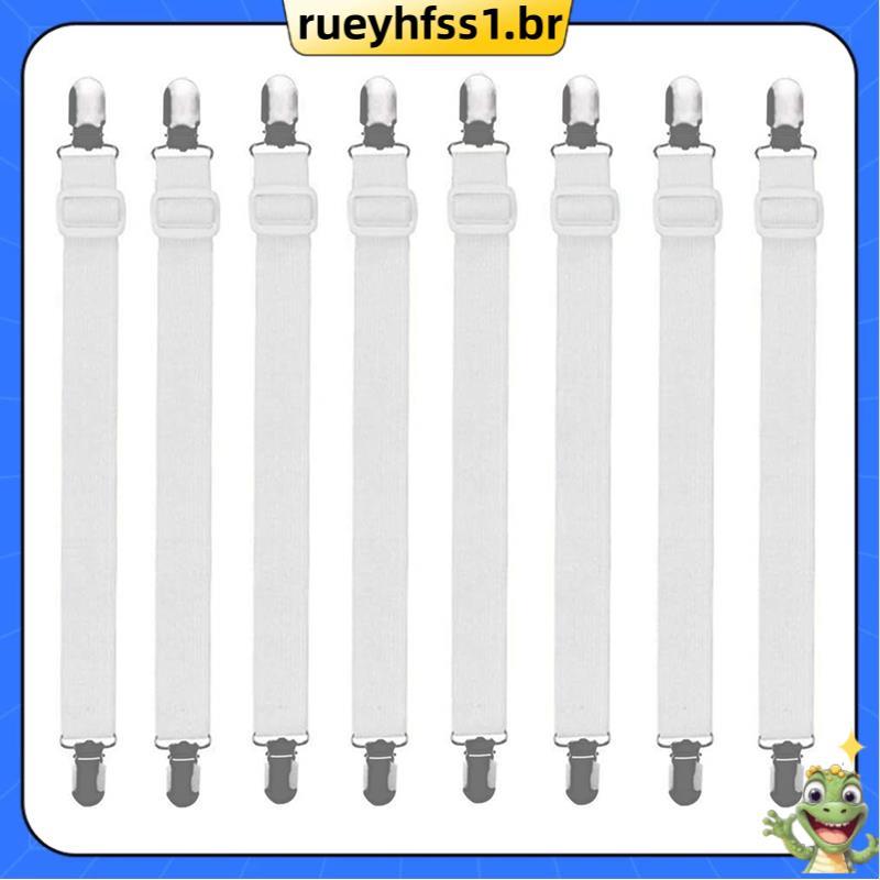 8 Pçs/Set Clipes De Folha Elástica Dupla Extremidade Fixos Suspender Fixadores Comprimento Ajustável 35-70