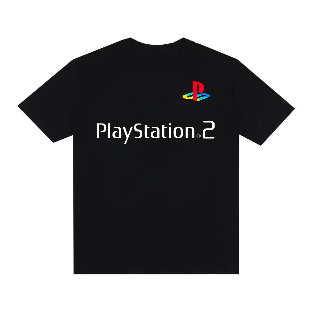 Camiseta Streetwear Camisa Oversized Over Swag Gamer Play 2 Playstation Estilosa Logo Y2K Gótica Opium Core Geek