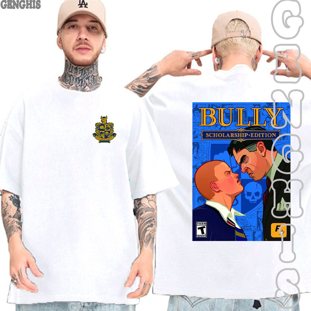 Camiseta Jogo Bully Bullworth Academy Estampa Clássica Gamer Camisa Basica e Oversized Unissex