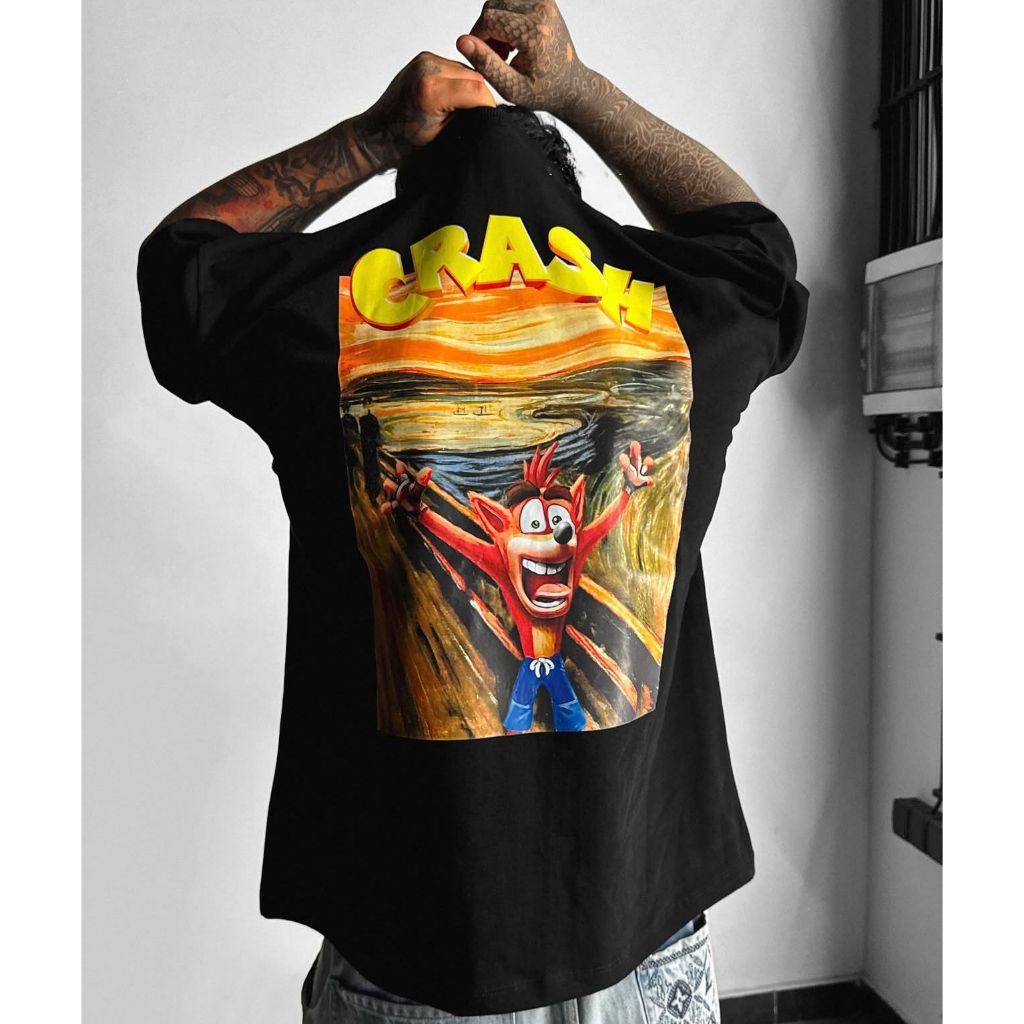 Camiseta Crash Bandicoot Oversized Aftersoul – Streetwear gamer em 100% algodão