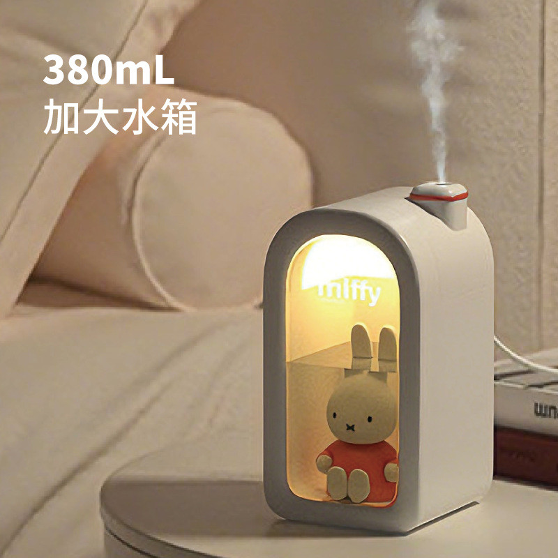 Miffy Rabbit Cute Pet Umidificador Bonito Dos Desenhos Animados USB Plug-In Pequeno Umidificador de Mesa Doméstico Prese