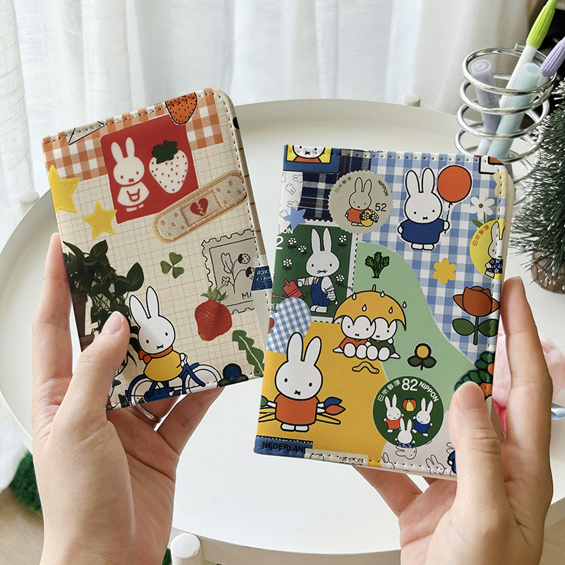 Miffy Rabbit Super Cute Card Holder Bolsa de documentos Capa protetora Multi-desenho animado Porta-passaporte Função Car
