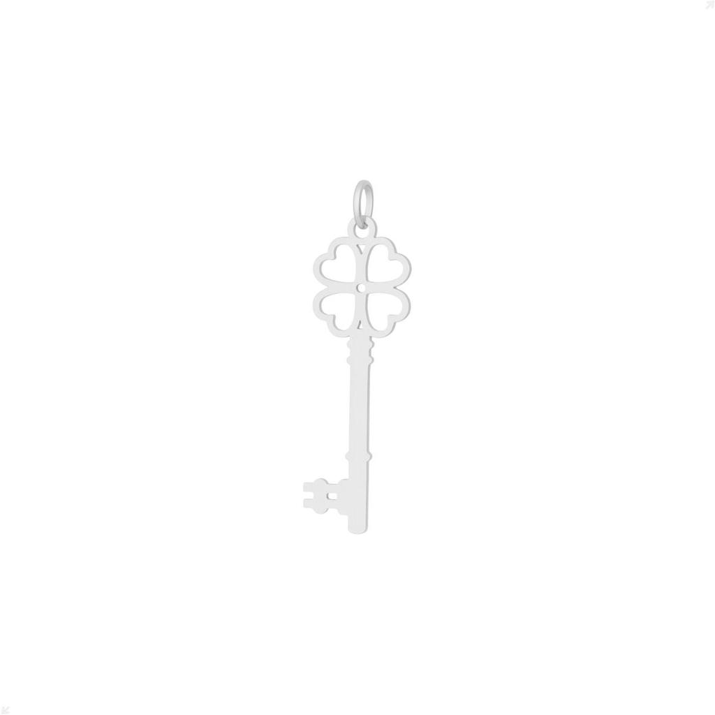Pingente Prata Original 925 Chave De Trevo Design Premium