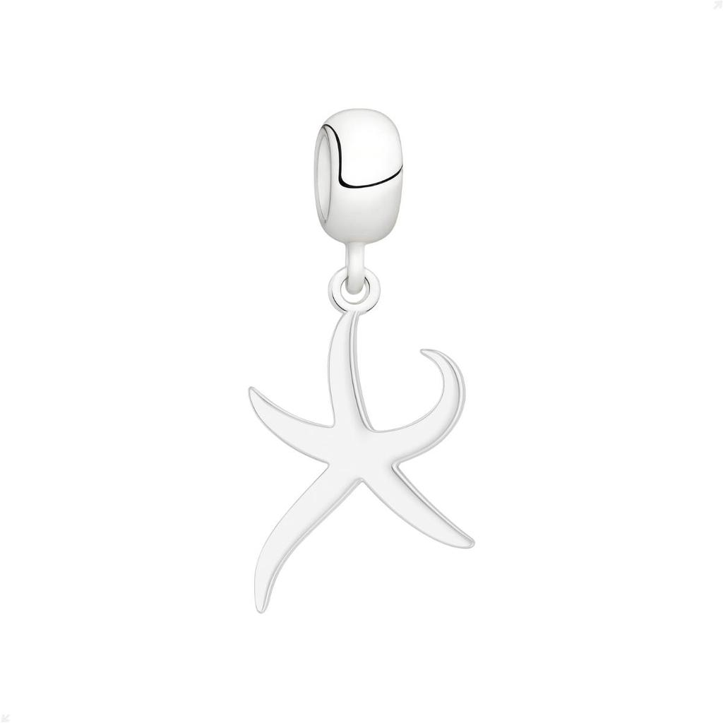 Berloque Pingente Prata 925 Estrela Do Mar Design Premium