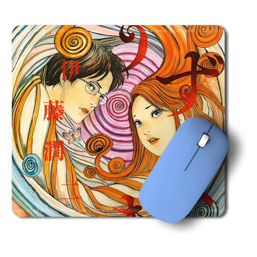 Mousepad Uzumaki Junji Ito Terror Anime 20x24 cm para Fãs e Home Office