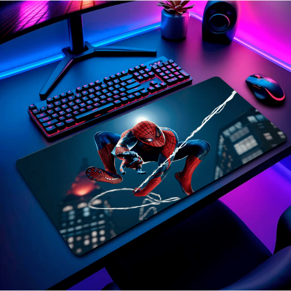 Mouse Pad Gamer RGB Personalizado Grande Anime Heróis Exclusivo 80x30cm Ideal para Home Office