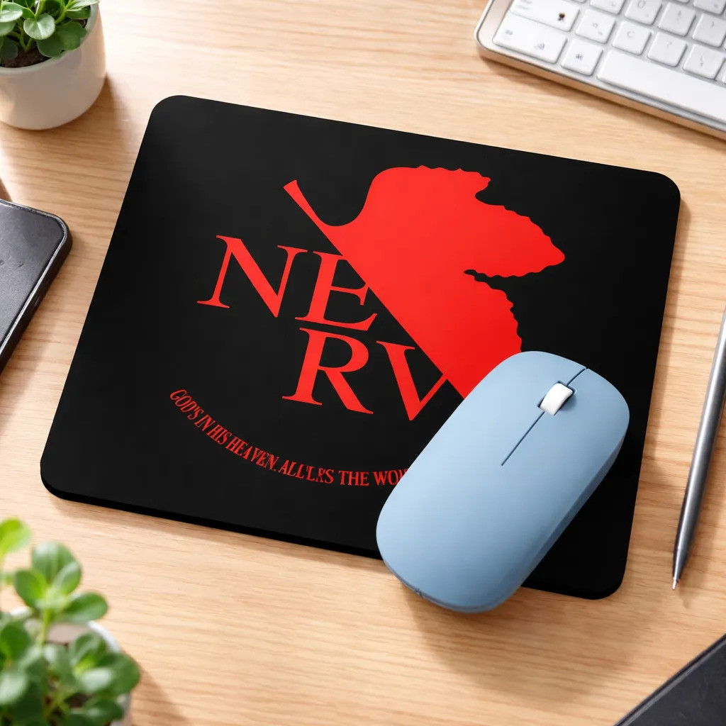 Mousepad Evangelion NERV Anime 20x24 cm para Fãs e Home Office