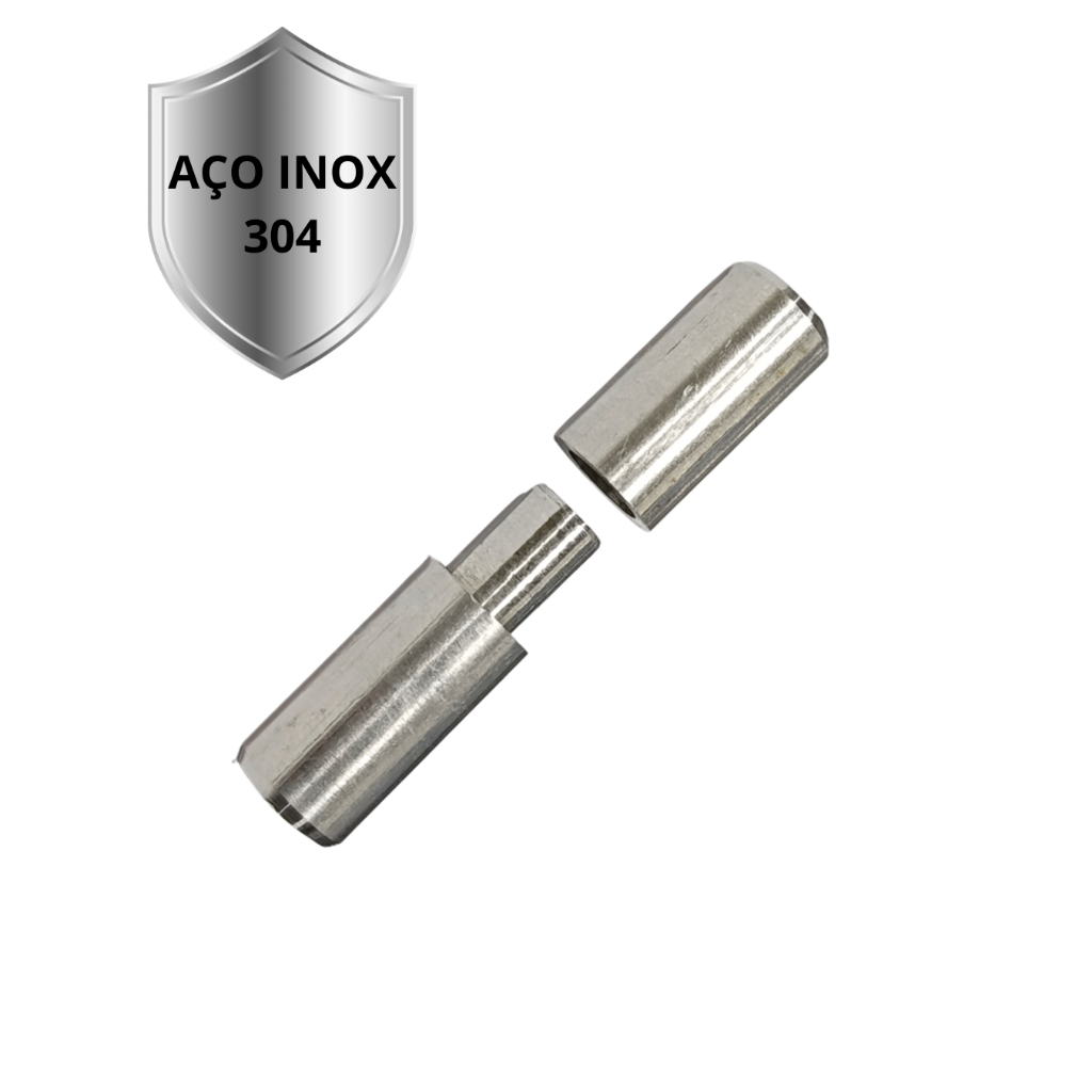 1 UND DOBRADIÇA PINO GONZO 3/8 (9,5mm) X 36mm INOX 304