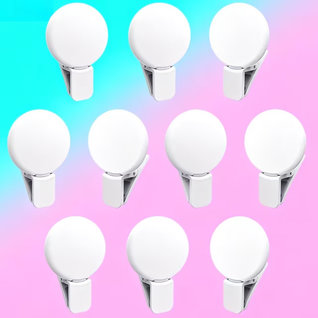 Anel Selfie Luz De Preenchimento Recarregável Bonito LED Ao Vivo Tirar Foto Flash Luzes Para Câmera Telefone