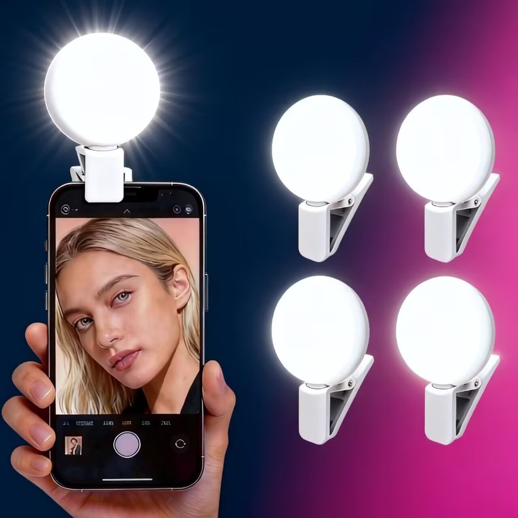 Anel Selfie Luz De Preenchimento Recarregável Bonito LED Ao Vivo Tirar Foto Flash Luzes Para Câmera Telefone