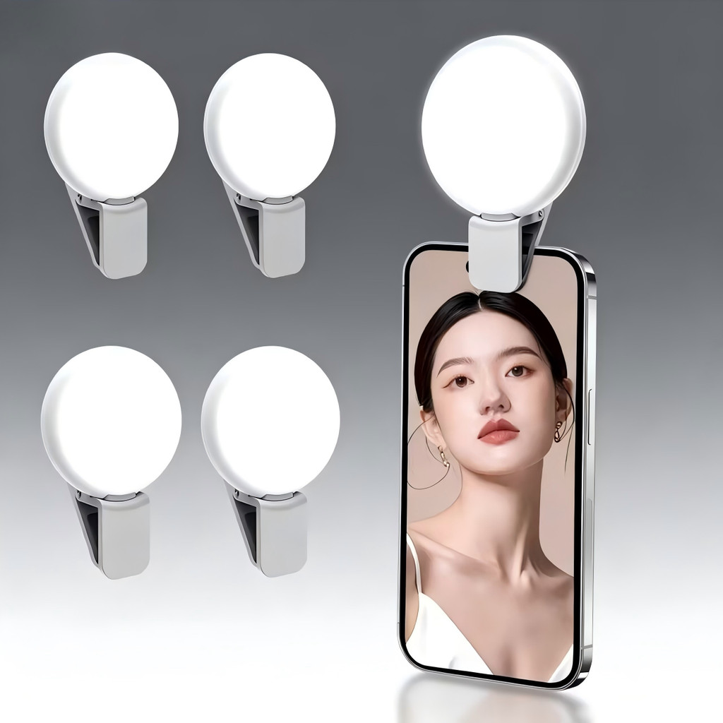 Anel Selfie Luz De Preenchimento Recarregável Bonito LED Ao Vivo Tirar Foto Flash Luzes Para Câmera Telefone