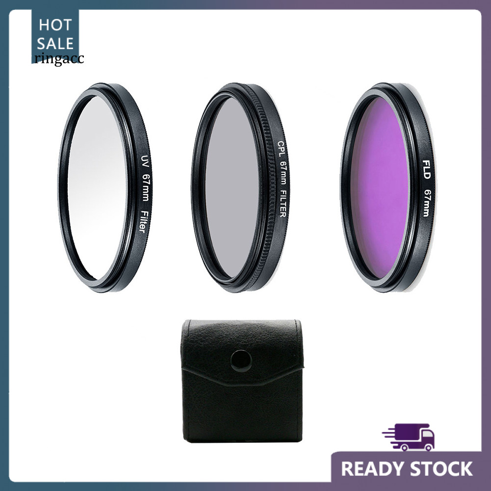 RGA Professional UV CPL Polarizador FLD Kit De Filtro De Fotografia Fotográfica Para Câmera SLR