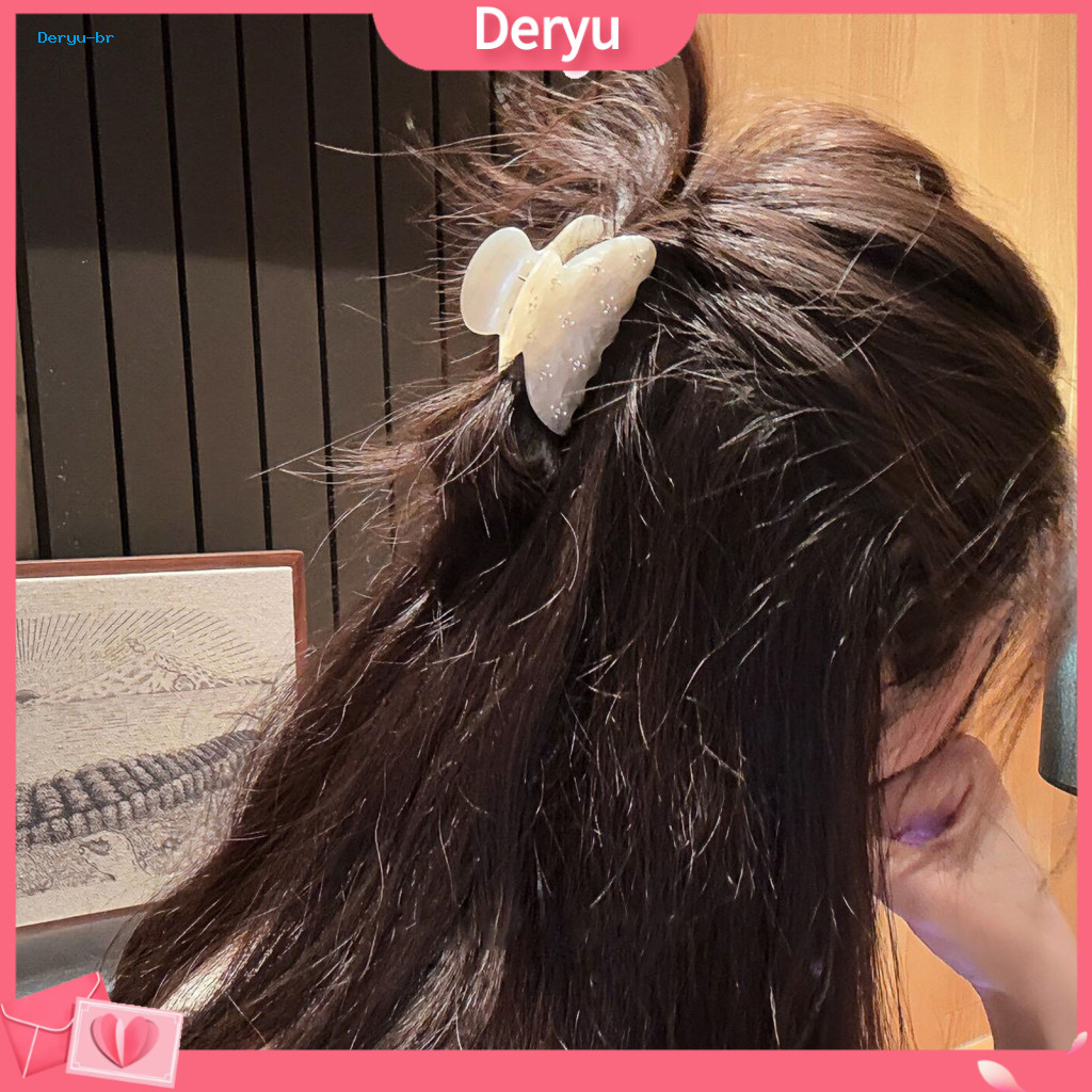 Medium Size Hair Clip Rhinestone Pearl Flower Claw – Strong Grip No-slip Shark Jaw for Women Stylish Back Head for Eve