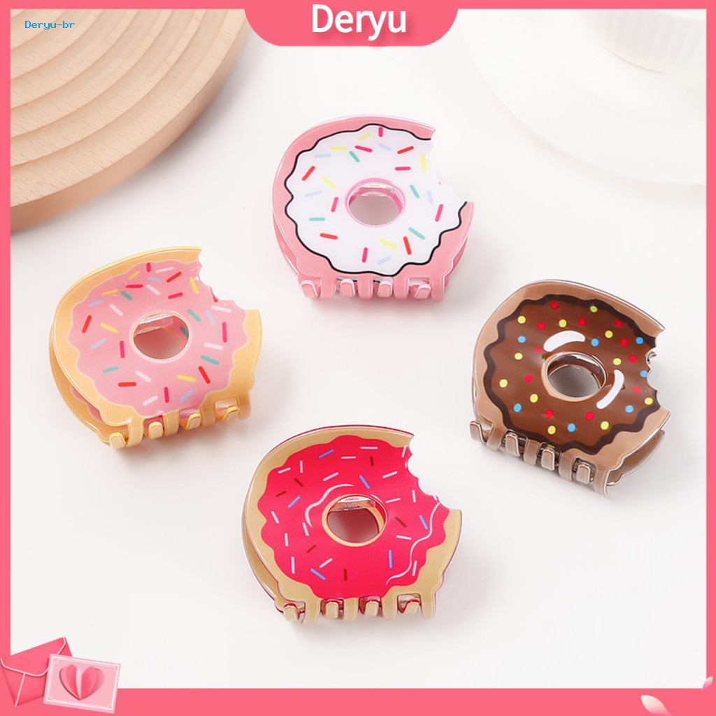 Practical Hair Grip Medium Size Donut Claw Clip Strong Shark Tooth Accessory for Back Head Perfect for Shower Everyday U