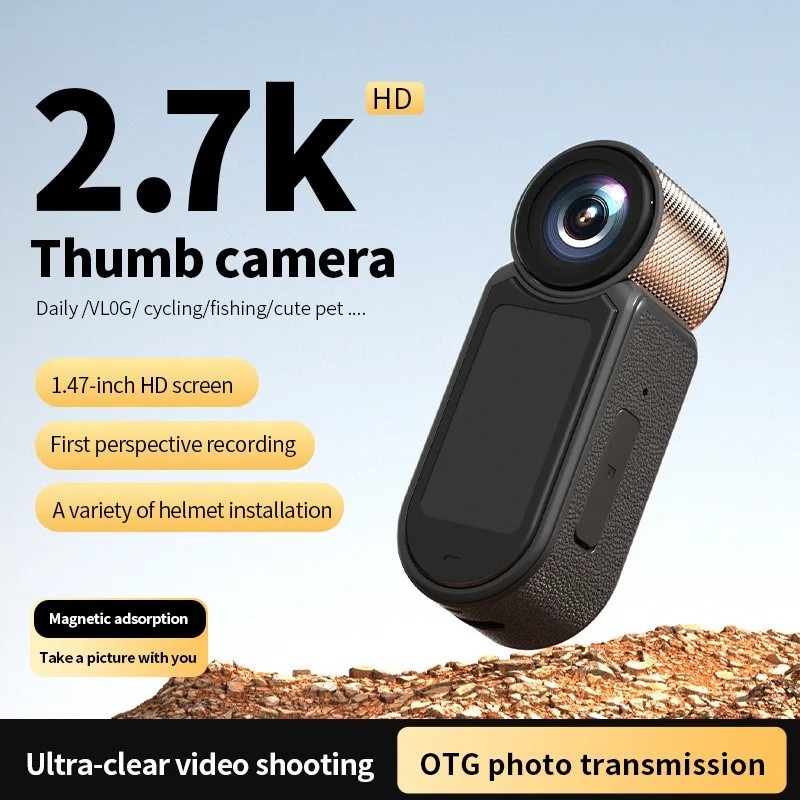D03 2.7K HD CMOS Sensor Câmera De Movimento De Polegar Para Passeios Ao Ar Livre Gravador De Condução De Motocicleta Elé