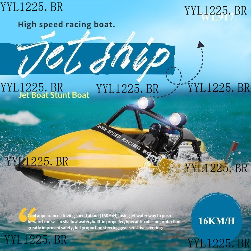WLtoys WL-917 RC Barco De Corrida 16KM/H 2.4GHz Brinquedos Controle Remoto Navio Alta Velocidade Jet Lancha Barcostoy Ad